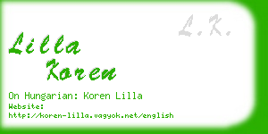 lilla koren business card